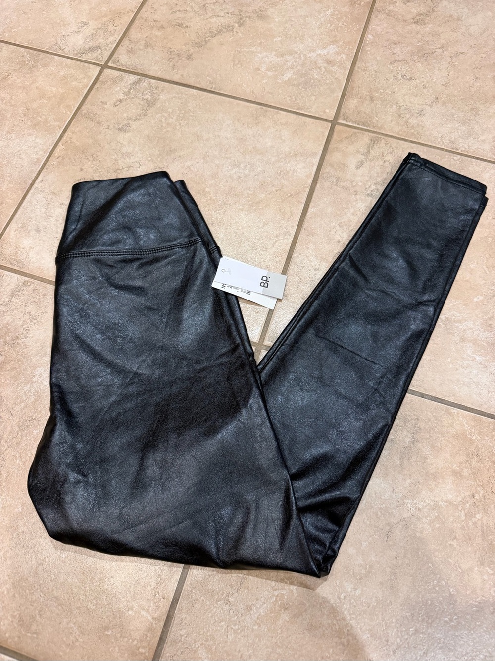 bp Black Faux Leather Leggings